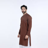 Men's Slim Fit Plain Kurta - Maroon, Men's Kurtas, Chase Value, Chase Value