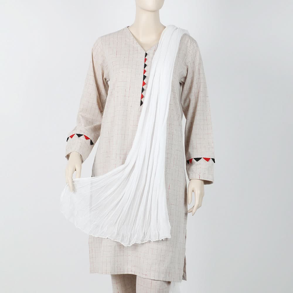 Women's Crush Dupatta - White, Women Dupatta, Chase Value, Chase Value