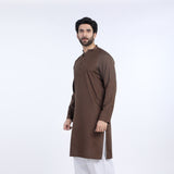 Men's Slim Fit Plain Kurta - Brown, Men's Kurtas, Chase Value, Chase Value