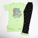Girls Half Sleeves Suit - Green, Girls Suits, Chase Value, Chase Value