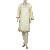 Women's 2pcs Stitched Embrioded Shalwar Suit - Off White, Women Shalwar Suits, Chase Value, Chase Value