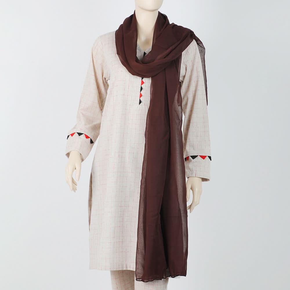 Women's Plain Dupatta - Chocolate, Women Dupatta, Chase Value, Chase Value
