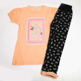 Girls Half Sleeves Suit - Peach, Girls Suits, Chase Value, Chase Value
