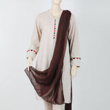 Women's Plain Dupatta - Chocolate, Women Dupatta, Chase Value, Chase Value