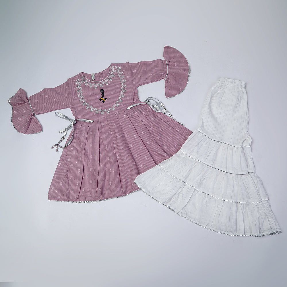 Girls 2Pcs Shalwar Suit - Light Purple, Girls Shalwar Kameez, Chase Value, Chase Value