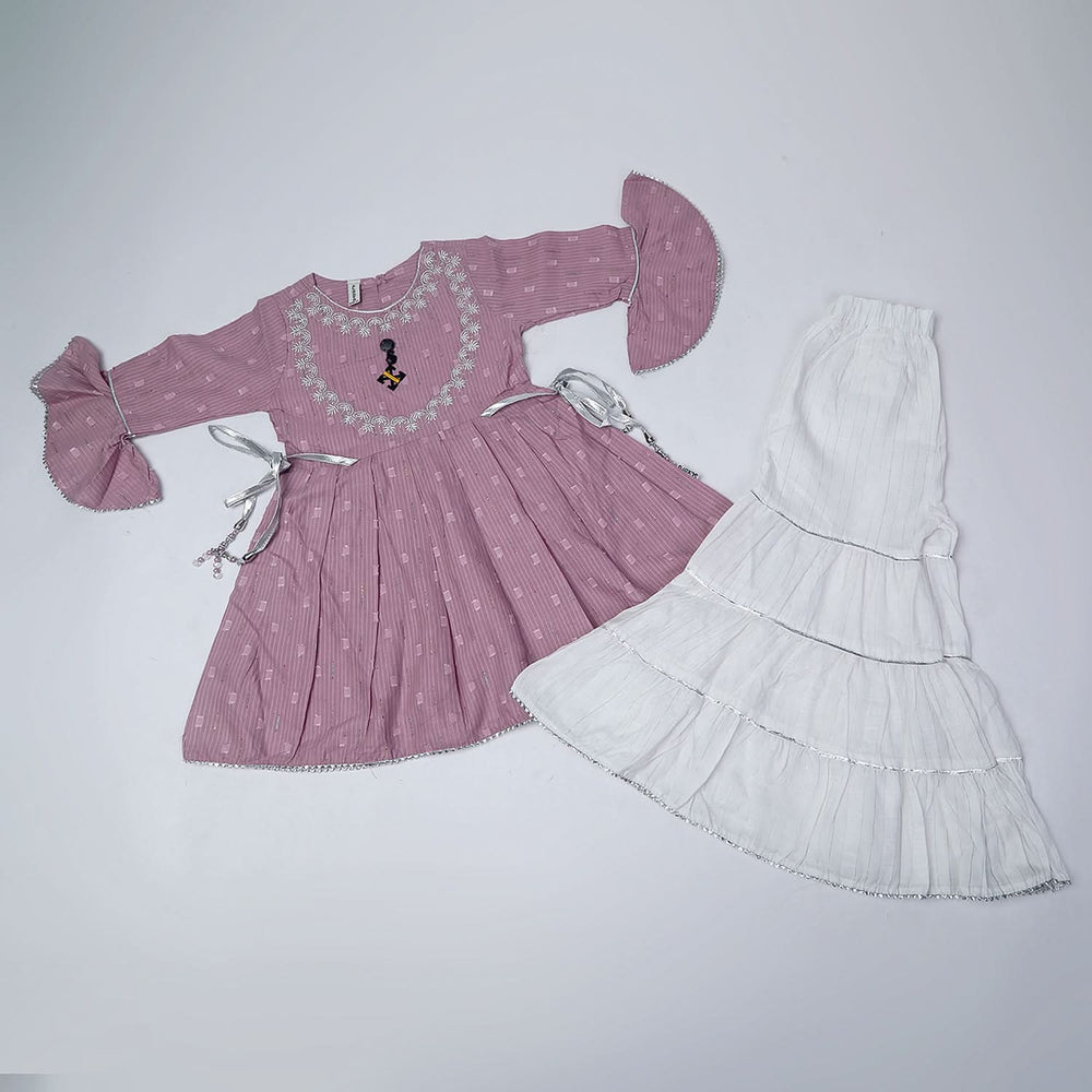 Girls 2Pcs Shalwar Suit - Light Purple, Girls Shalwar Kameez, Chase Value, Chase Value