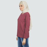 Women's Full Sleeves Top - Maroon, Women T-Shirts & Tops, Chase Value, Chase Value