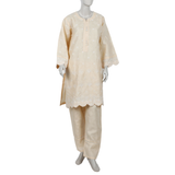 Women's 2pcs Stitched Embrioded Shalwar Suit - Peach, Women Shalwar Suits, Chase Value, Chase Value