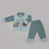 Newborn Girls Full Sleeves Suit - Steel Blue, Newborn Girls Sets & Suits, Chase Value, Chase Value