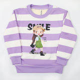 Girls Full Sleeves Sweat Shirt - Purple, Girls Hoodies & Sweat Shirts, Chase Value, Chase Value