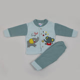 Newborn Girls Full Sleeves Suit - Steel Blue, Newborn Girls Sets & Suits, Chase Value, Chase Value