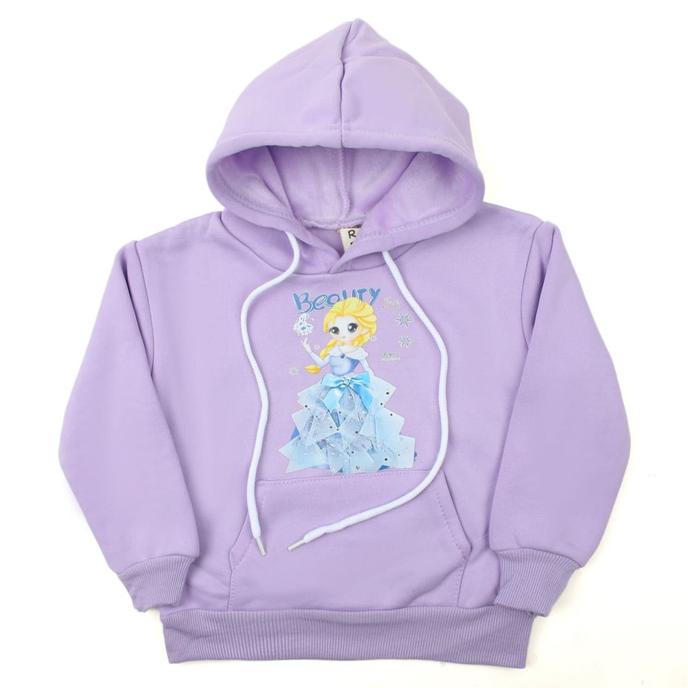 Girls Full Sleeves Hoodie T-Shirt - Purple, Girls Hoodies & Sweat Shirts, Chase Value, Chase Value