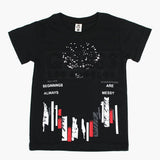 Boys Half Sleeves T-Shirt - Black, Boys T-Shirts, Chase Value, Chase Value