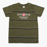 Boys Half Sleeves T-Shirt - Olive Green, Boys T-Shirts, Chase Value, Chase Value