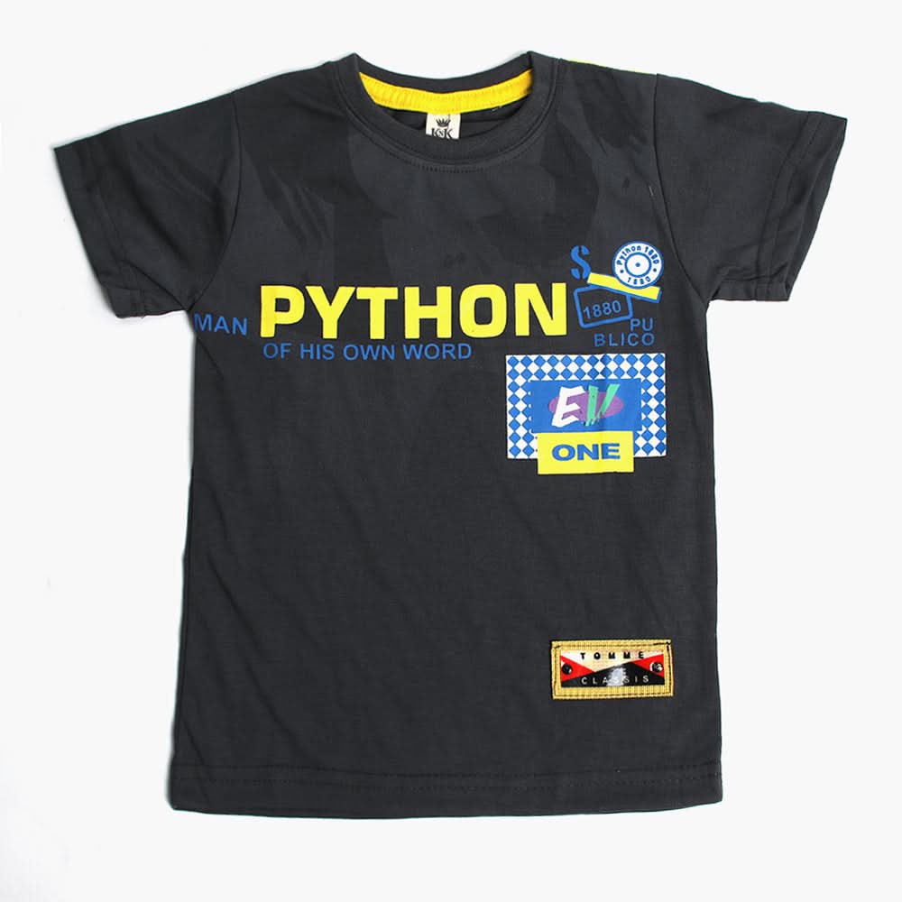 Boys Half Sleeves T-Shirt - Grey, Boys T-Shirts, Chase Value, Chase Value