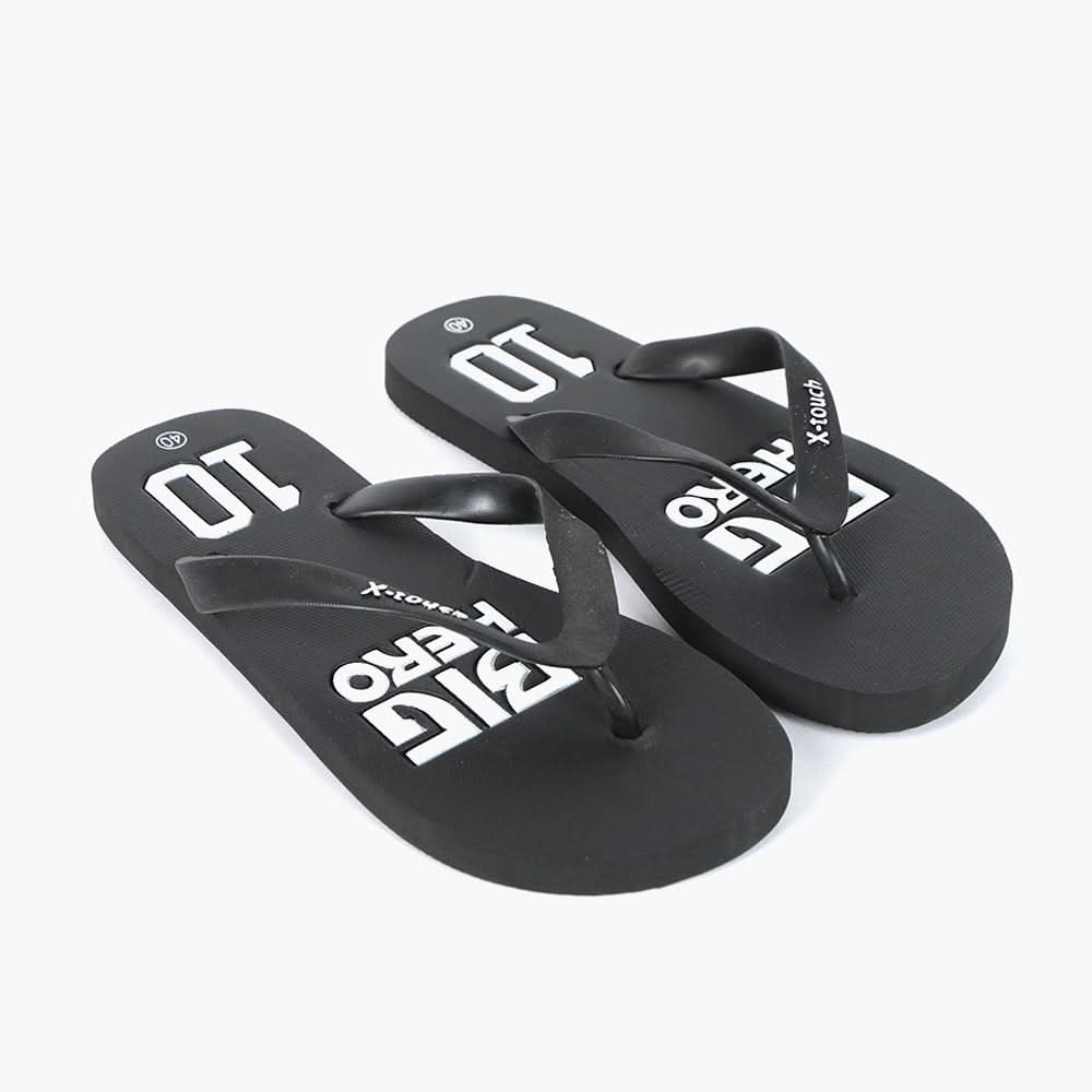 Men's Flip Flop Slippers - Black, Men's Slippers, Chase Value, Chase Value