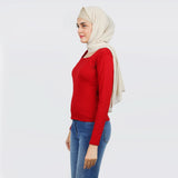 Women's Full Sleeves T-Shirt - Maroon, Women T-Shirts & Tops, Chase Value, Chase Value