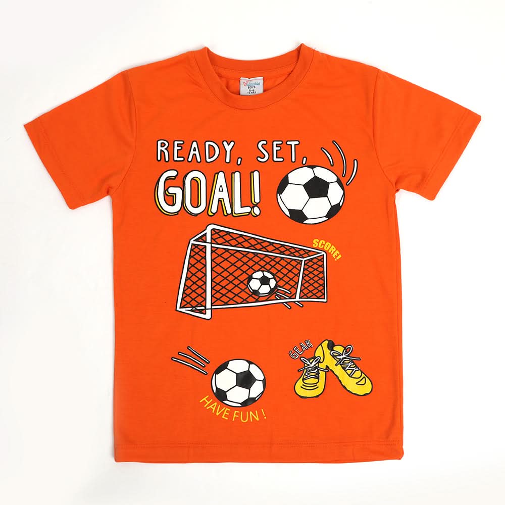 Boys Half Sleeves T-Shirt - Orange, Boys T-Shirts, Chase Value, Chase Value
