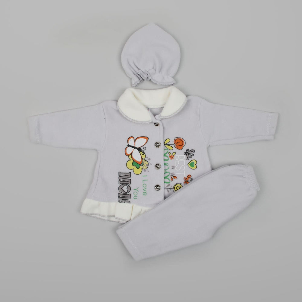 Newborn Girls Full Sleeves Suit - Light Purple, Newborn Girls Sets & Suits, Chase Value, Chase Value
