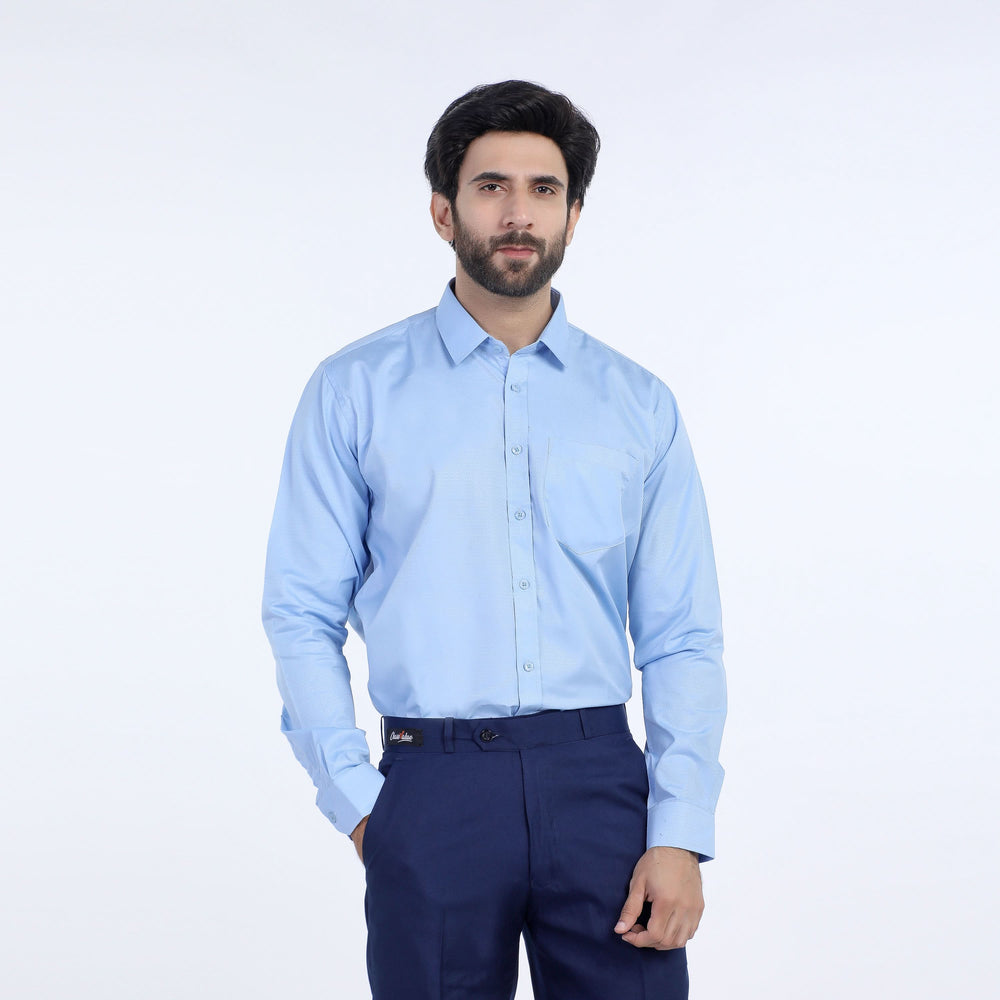Men's Formal Dobby Shirt - Sky Blue, Men's Shirts, Chase Value, Chase Value