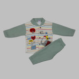 Newborn Boys Full Sleeves Suit - Sea Green, Newborn Boys Sets & Suits, Chase Value, Chase Value