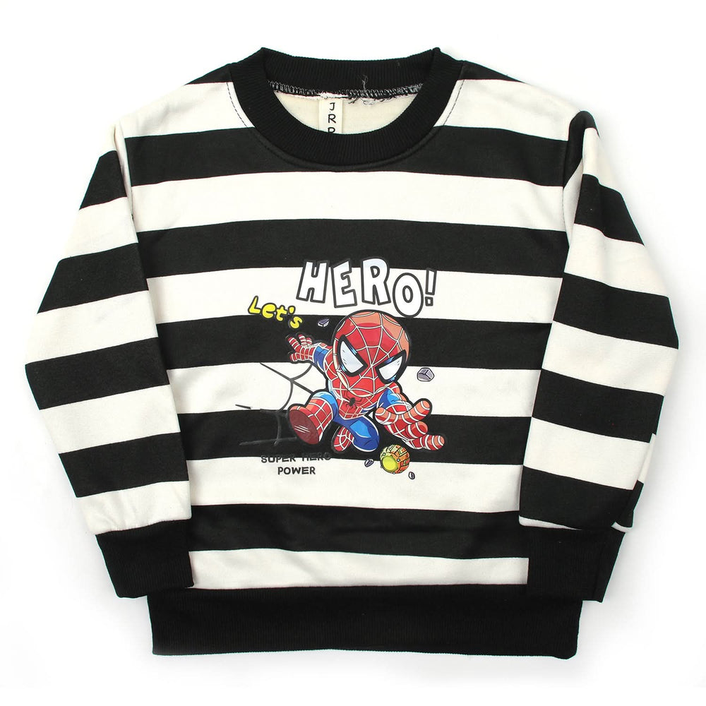 Boys Full Sleeves Sweat Shirt - Black, Boys Hoodies & Sweat Shirts, Chase Value, Chase Value