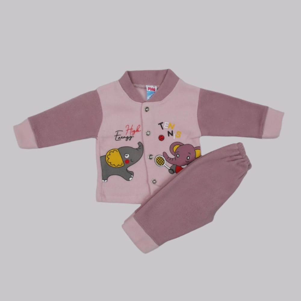 Newborn Girls Full Sleeves Suit - Purple, Newborn Girls Sets & Suits, Chase Value, Chase Value