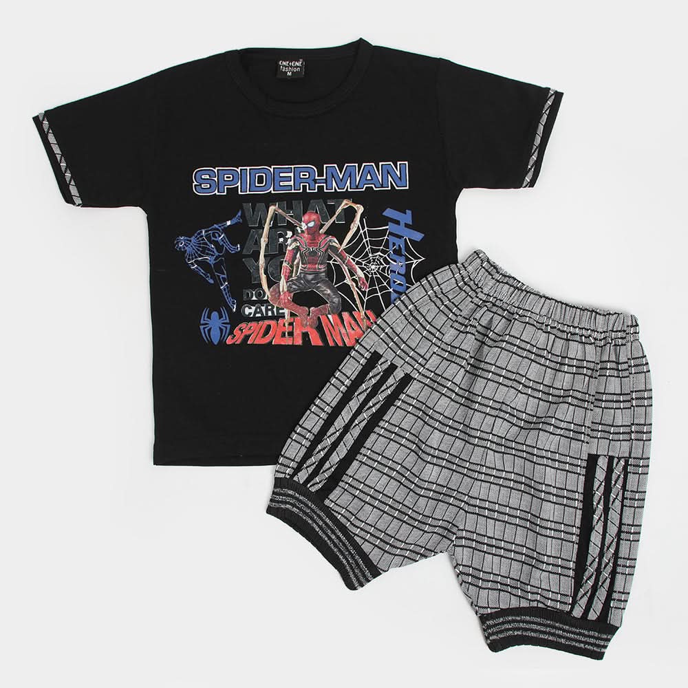 Boys Half Sleeves Suit - Black, Boys Sets & Suits, Chase Value, Chase Value