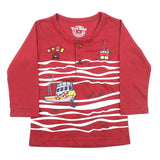 Boys Full Sleeves T-Shirt - Maroon, Boys T-Shirts, Chase Value, Chase Value