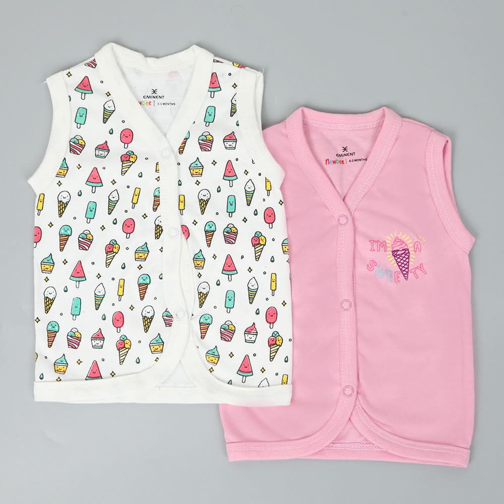 Eminent Newborn Boys Sleeves Less Vest Pack of 2, Newborn Boys Sets & Suits, Eminent, Chase Value