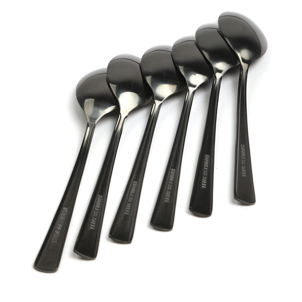 Tea Spoon 6Pc Black Laser - Black, Serving & Dining, Chase Value, Chase Value