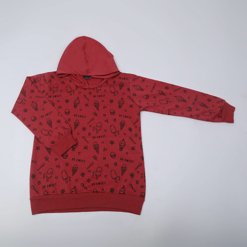 Girls Hoodie T-Shirt - Dark Pink, Girls Hoodies & Sweat Shirts, Chase Value, Chase Value