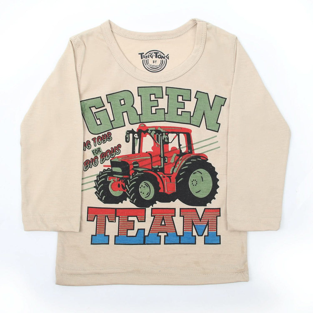 Boys Full Sleeves T-Shirt - Fawn, Boys T-Shirts, Chase Value, Chase Value