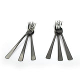 Fork 6Pc Black Laser, Cutlery Set, Chase Value, Chase Value