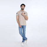 Men's Half Sleeves Polo T-Shirt - Fawn, Men's T-Shirts & Polos, Chase Value, Chase Value