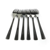 Fork 6Pc Black Laser, Cutlery Set, Chase Value, Chase Value