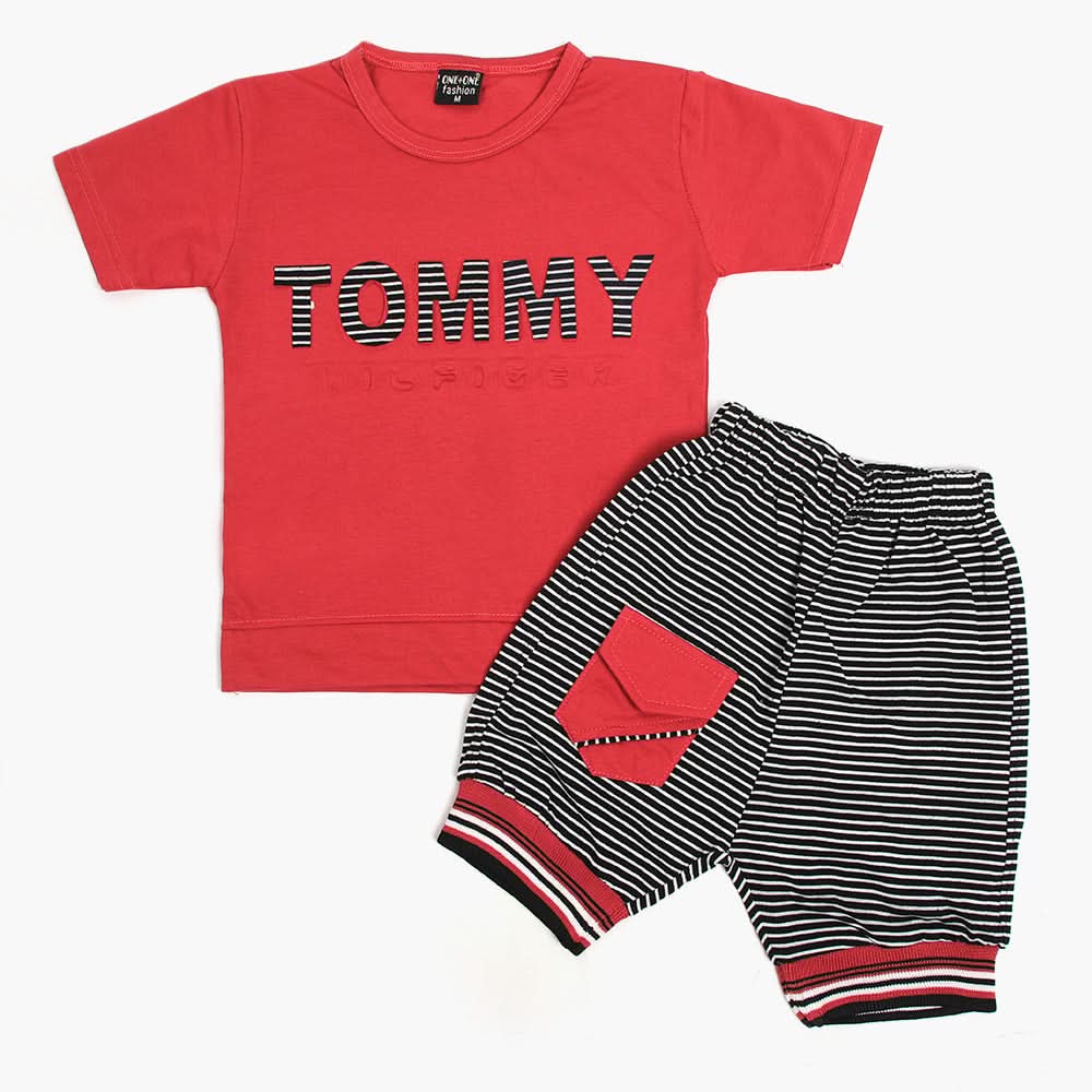 Boys Half Sleeves Suit - Solid Pink, Boys Sets & Suits, Chase Value, Chase Value