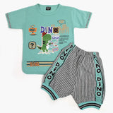 Boys Half Sleeves Suit - Cyan, Boys Sets & Suits, Chase Value, Chase Value