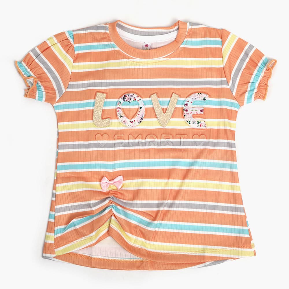 Girls Western Top - Orange, Girls Tops, Chase Value, Chase Value