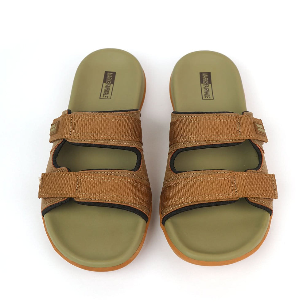 Mark Fairwale Open-Toe Slipper 21106 - Khaki, Men's Slippers, Chase Value, Chase Value