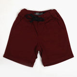 Boys Cotton Plain Short - Maroon, Boys Shorts, Chase Value, Chase Value