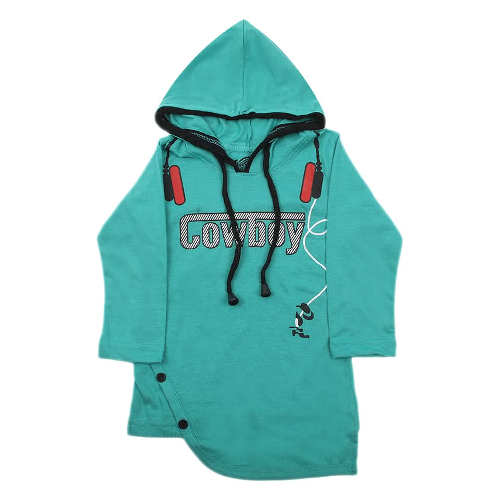 Boys Full Sleeves T-Shirt - Light Green, Boys T-Shirts, Chase Value, Chase Value