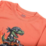 Newborn Boys Full Sleeves T-Shirt - Peach, Newborn Boys Shirts & T-Shirts, Chase Value, Chase Value