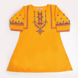 Girls Embroidered Kurti - Yellow, Girls Kurti, Chase Value, Chase Value