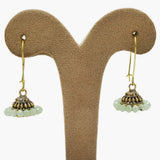 Women's Hoops Jhumki - Sea Green, Women Earrings & Tops, Chase Value, Chase Value