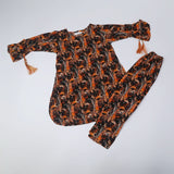 Girls Printed Shalwar Suit - Orange, Girls Shalwar Kameez, Chase Value, Chase Value