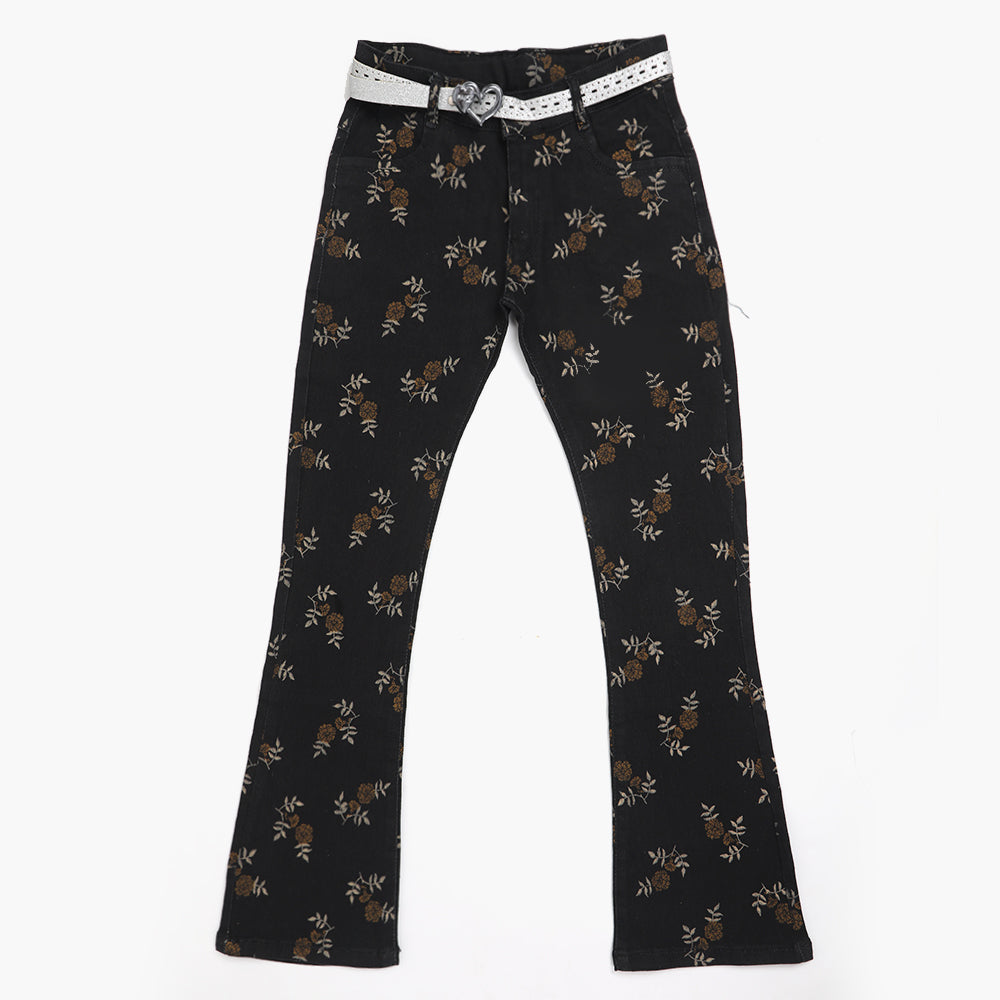 Girls Denim Pant - Black, Girls Pants & Capri, Chase Value, Chase Value