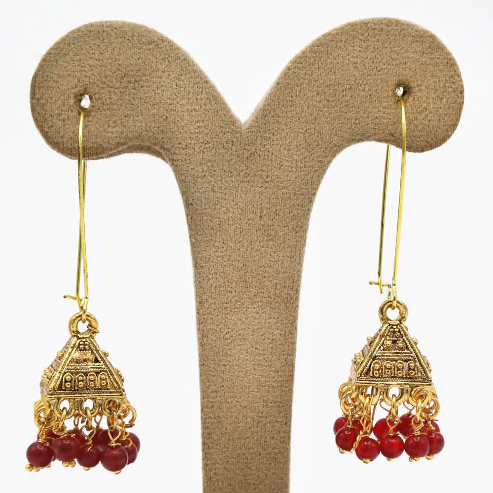 Women's Hoops Jhumki - Golden, Women Earrings & Tops, Chase Value, Chase Value