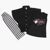 Girls Half Sleeves Pant Suit - Black, Girls Suits, Chase Value, Chase Value