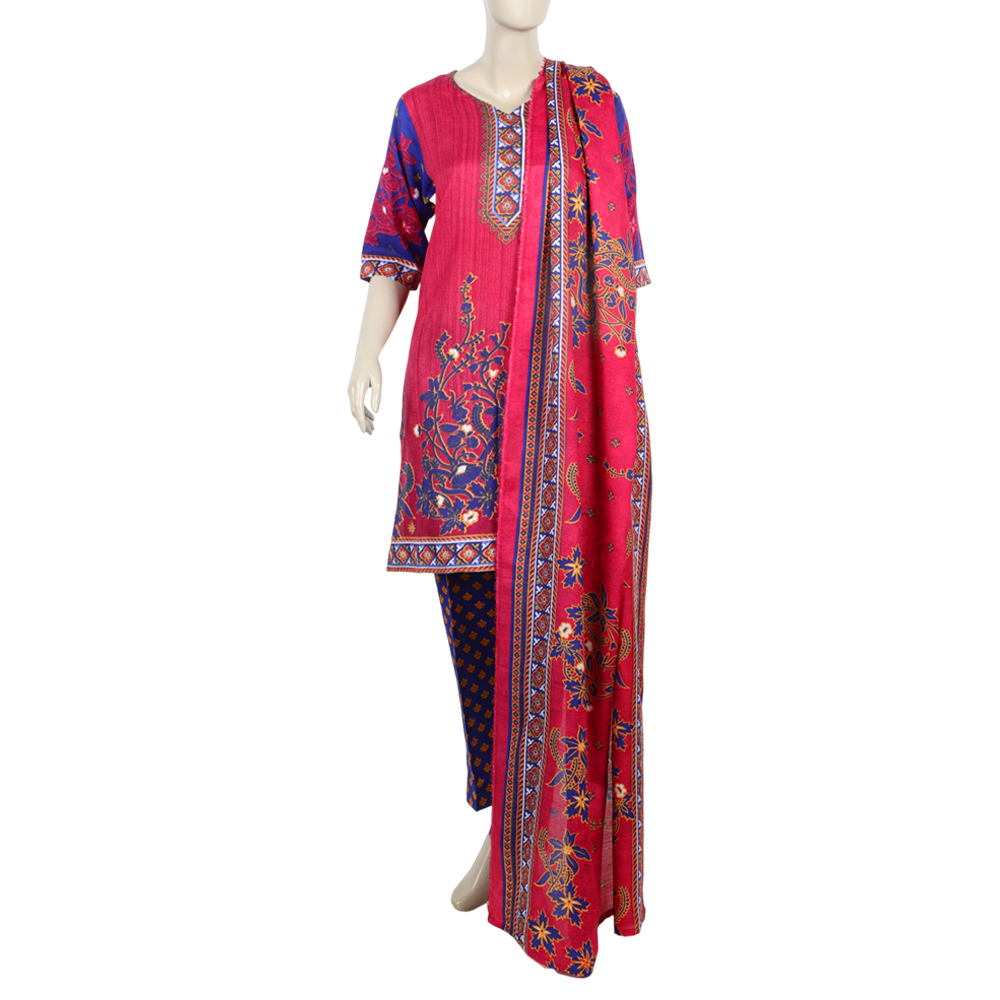 Women's Wash & Wear Unstitched 3pcs Suit - A15, Women, 3Pcs Shalwar Suit, Chase Value, Chase Value